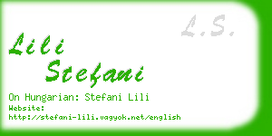 lili stefani business card